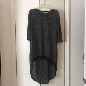 Black & gray/grey space dye tunic